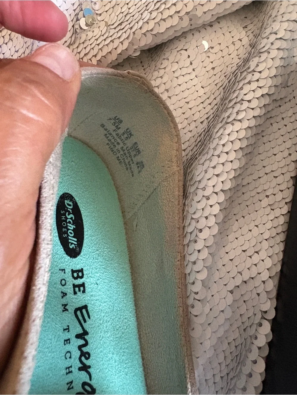Dr. Scholl's taupe slip-on espadrilles